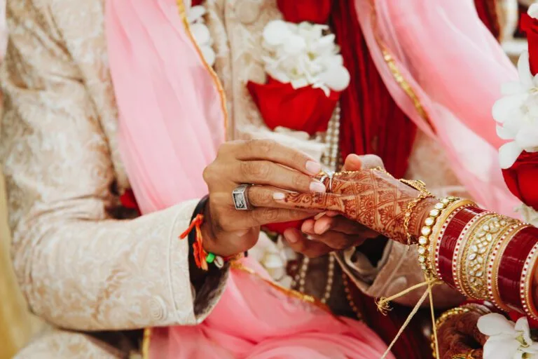 engagement ceremony at golden marriage hall